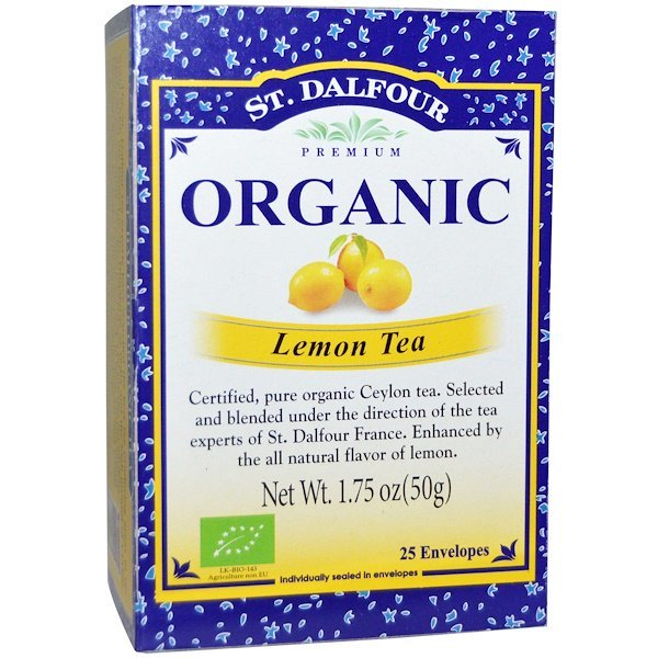 St. Dalfour, Organic, Lemon Tea、25袋、1.75 oz (50 g)