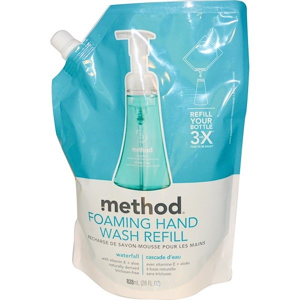 Method, フォーミング・ハンドウォッシュ・リフィル, ウォーターフォール, 28 fl oz (828 ml) (Discontinued Item)