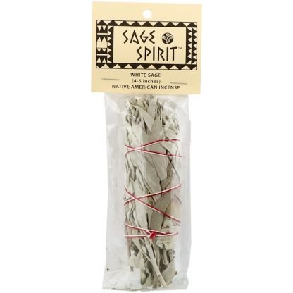 Sage Spirit, ネイティブアメリカン･インセンス、ホワイトセージ、小(4-5 Inches)、1個入り