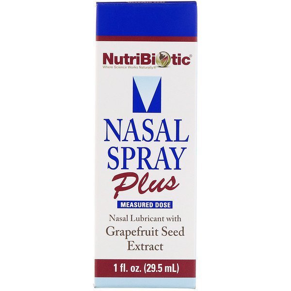 NutriBiotic, ネーザルスプレープラス (グレープフルーツシードエキス入り), 1液量オンス (29.5 ml)