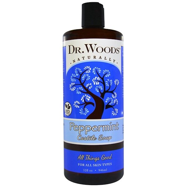 Dr. Woods, ピュア・ペパーミント・カスティーリャ石鹸、32液量オンス(946 ml)
