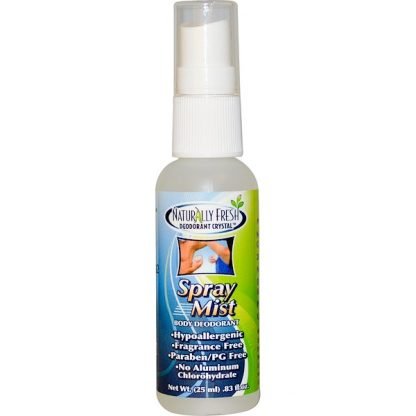 Naturally Fresh, デオドラント クリスタル･スプレーミスト、ボディデオドラント、.83 fl oz (25 ml)