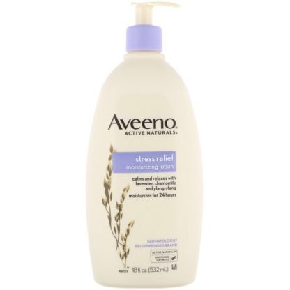 Aveeno, ストレスリリーフ・モイスチャライジングローション、18 fl oz (532 ml)