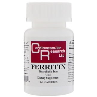 Cardiovascular Research, フェリチン、 5 mg、 60カプセル