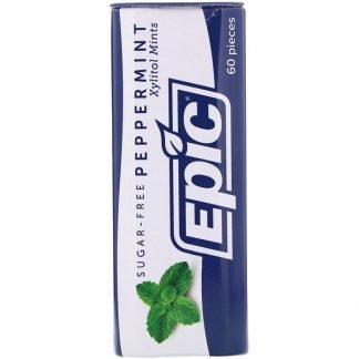 Epic Dental, 100% キシリトール使用、 ペパーミントミンツ、 無糖、 30 g