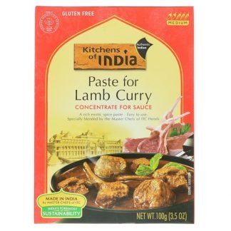 Kitchens of India, Paste For Lamb Curry, Concentrate For Sauce, Medium, 3.5 oz (100 g)