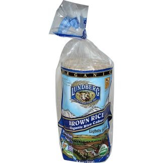 Lundberg, ブラウンライス オーガニック ライスケーキ、軽い塩味、8.5 oz (241 g)