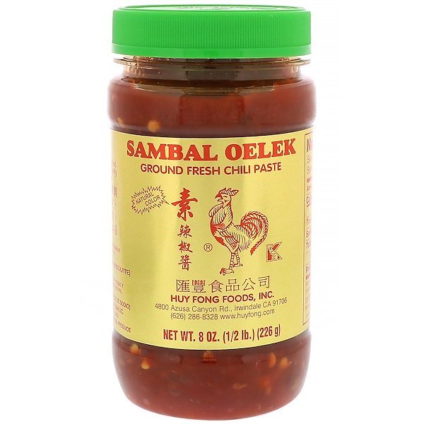 Huy Fong Foods Inc., サンバルオレック, グラウンド・フレッシュ・チリペースト, 8 オンス (226 g)