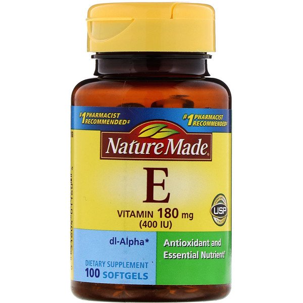 Nature Made, Vitamin E, 400IU, dl-Alpha, 100 Liquid Softgels