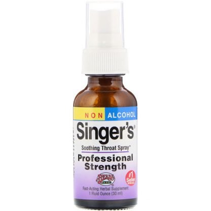 Herbs Etc., Singer's喉緩和スプレー、ノンアルコール、1液量オンス (30 ml)