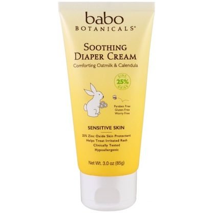 Babo Botanicals, すっｋりおむつクリーム、快適なオートミルク＆カレンデュラ、3.0オンス（85g）