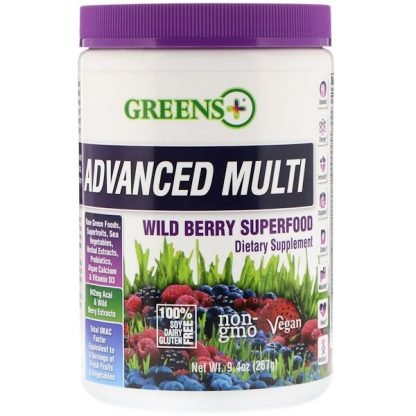 Greens Plus, アドバンスド マルチ, ワイルド ベリー スーパーフード, 9.4 oz 粉末