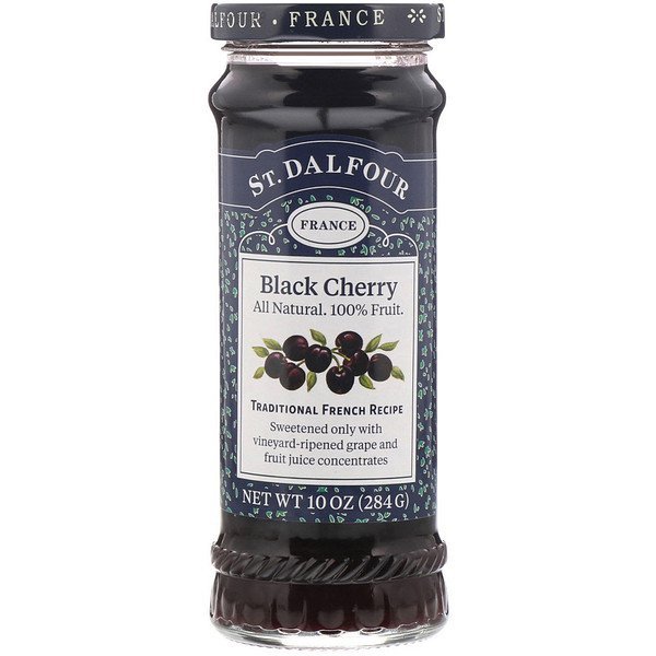 St. Dalfour, サンダルフォー, Black Cherry, Deluxe Black Cherry Spread, 10 oz (284 g)