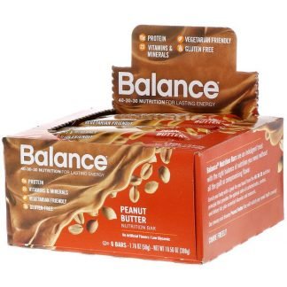 Balance Bar, 栄養補給バー、ピーナッツバター、6本、各50g (Discontinued Item)