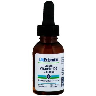 Life Extension, 液体ビタミンD3、2,000IU、29.57ml（1fl oz）
