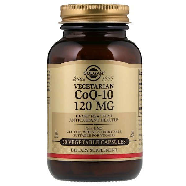 Solgar, 植物性CoQ-10、120mg、植物性カプセル60粒