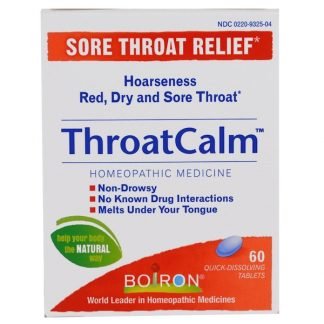 Boiron, ThroatCalm、高速溶解60錠