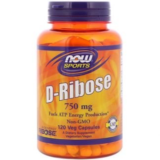 Now Foods, スポーツ、D-リボース、750 mg、植物性カプセル120粒