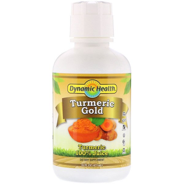 Dynamic Health Laboratories, Turmeric Gold, 100% Turmeric Juice, 16 fl oz (473 ml)