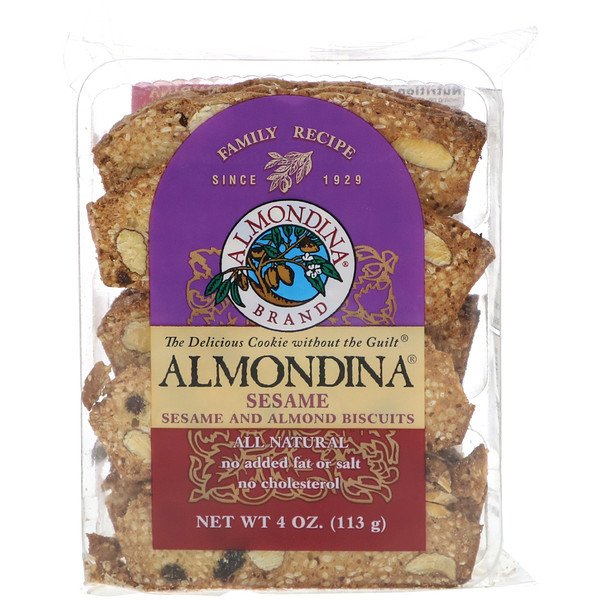 Almondina, セサミ, セサミ & アーモンドビスケット, 4 オンス (113 g)