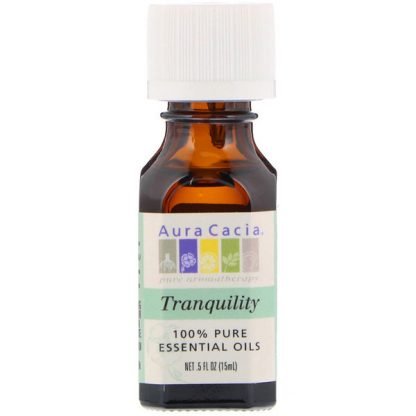 Aura Cacia, 純度100%のエッセンシャルオイル, 気持ちを落ち着かせるために, .5 オンス (15 ml)
