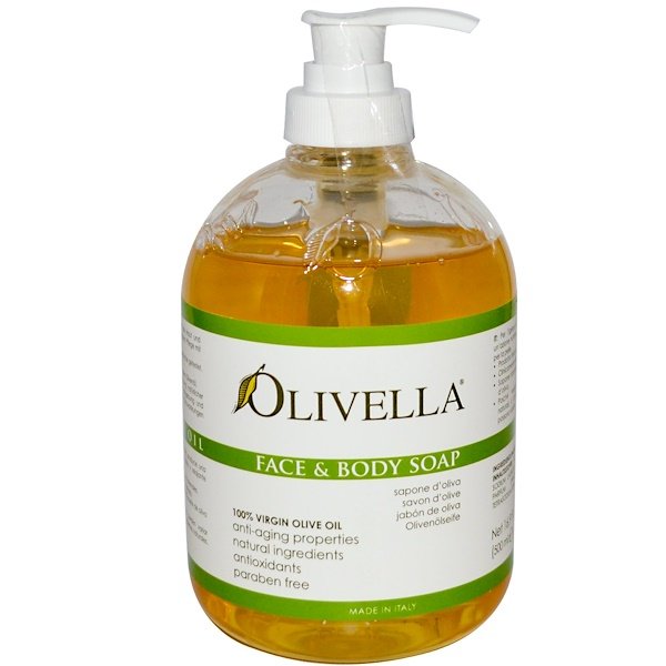 Olivella, フェイス アンド ボディー ソープ、16.9 fl oz (500 ml)