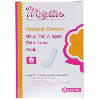 Maxim Hygiene Products, 超うす羽つきエクストラロングパッド、Super Plus、8個 (Discontinued Item)