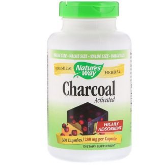 Nature's Way, 木炭、活性化、280mg、360カプセル