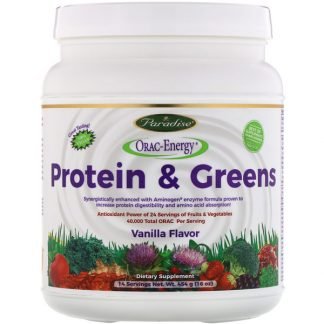 Paradise Herbs, プロテイン& グリーンズ、 バニラフレーバー、 16 oz (454 g)