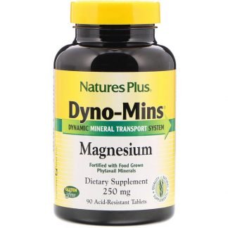 Nature's Plus, Dyno-Mins、マグネシウム、 250 mg、酸耐性タブレット90 錠