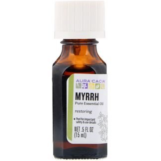 Aura Cacia, ピュアエッセンシャルオイル、ミルラ、15ml（0.5液量オンス）