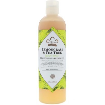 Nubian Heritage, ボディーウォッシュ、レモングラス & ティーツリー、13 fl oz (384 ml) (Discontinued Item)