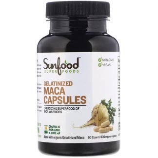 Sunfood, ゼラチン化マカカプセル、800mg、90粒