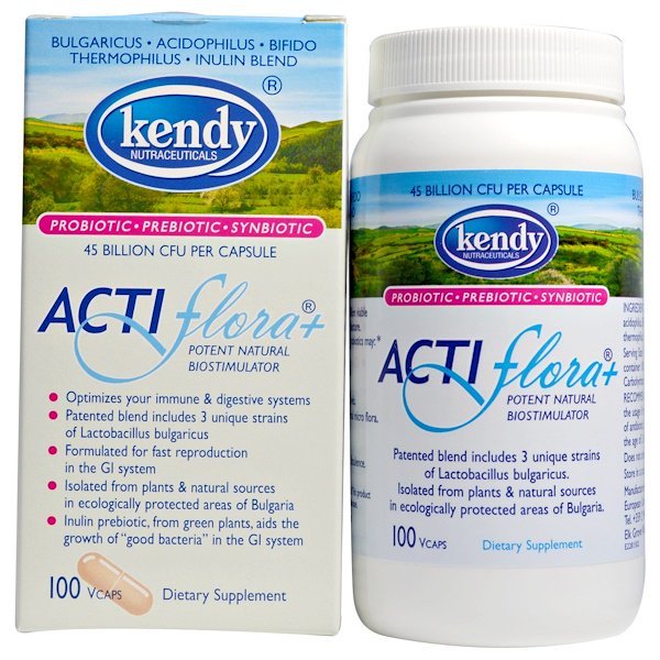 Kendy USA, Actiflora、強力で自然なバイオスティミュレーター、Vキャップ100錠