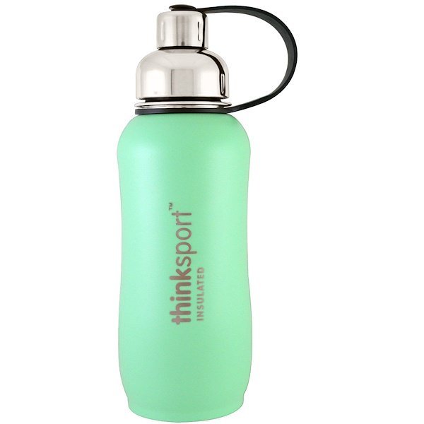 Think, Thinksport、断熱スポーツボトル、ミントグリーン、25 oz (750 ml)