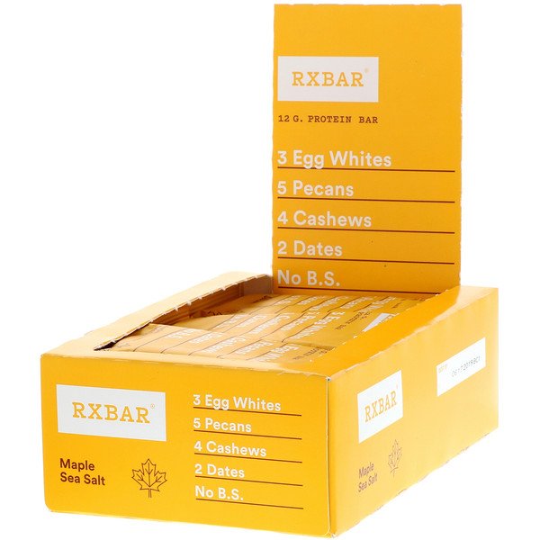 RXBAR, プロテインバー、メープルシーソルト、12本、各1.83 oz (52 g)