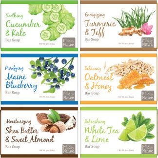 Mild By Nature, クレンジング・ソープバー（固形石けん）、バラエティパック、6種類の香り、各5オンス（141g）