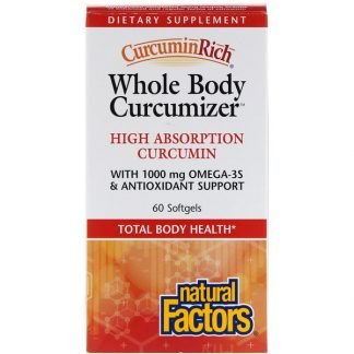 Natural Factors, クルクミンリッチ・ホールボデイー・オプティマイザー、ソフトジェル60錠