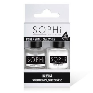SOPHi by Piggy Paint, プライム + シャイン + シール システム、2ボトル、各0.5 fl. oz (15 ml)