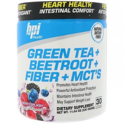 BPI Sports, 緑茶 + ビートルート + 繊維 + MCT's、ベリースプラッシュ、11.64 oz (330 g)