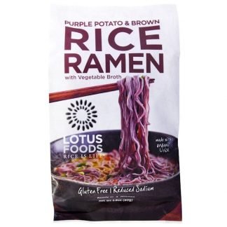 Lotus Foods, パープルポテト & ブラウンライスラーメン、 野菜スープ、 10 パック、 各2.8 oz