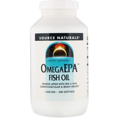 Source Naturals, オメガEPAフィッシュオイル、1,000 mg、200ソフトジェル