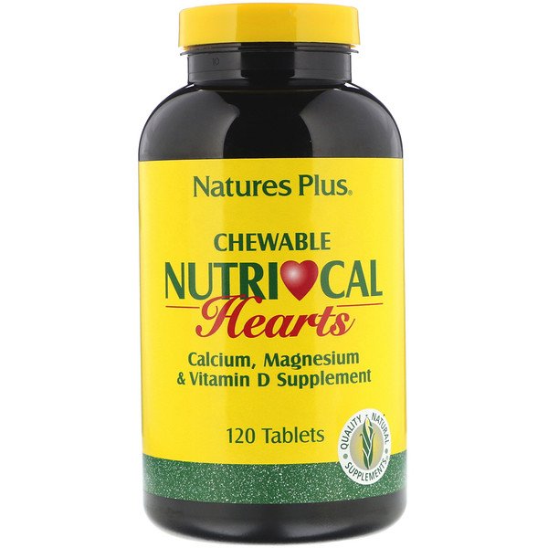 Nature's Plus, Nutri-Cal(ニュートリ カルシウム)心臓、チュアブル、120 錠
