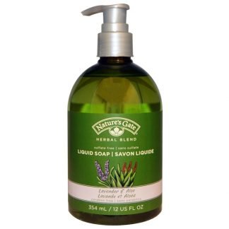 Nature's Gate, ハーバルブレンド、リキッドソープ、ラベンダー & アロエ、12 fl oz (354 ml)