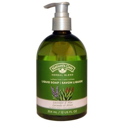 Nature's Gate, ハーバルブレンド、リキッドソープ、ラベンダー & アロエ、12 fl oz (354 ml)
