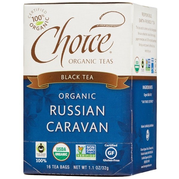 Choice Organic Teas, 紅茶, オーガニック, ロシアのキャラバン(Russian Caravan), 16ティーバッグ, 1.1オンス(32 g) (Discontinued Item)