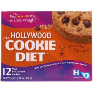 Hollywood Diet, ハリウッドクッキーダイエット、 チョコレートチップ、 食事代用クッキー12枚