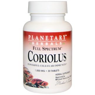 Planetary Herbals, フルスペクトラム™ カワラタケ, 1,000 mg, 30 錠