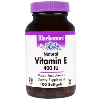 Bluebonnet Nutrition, 天然ビタミン E、400 IU、ソフトジェル100個