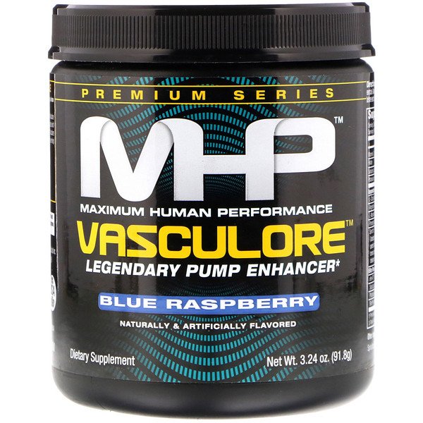 Maximum Human Performance, LLC, Vasculore, Legendary Pump Enhancer, Blue Raspberry, 3.24 oz (91.8 g)